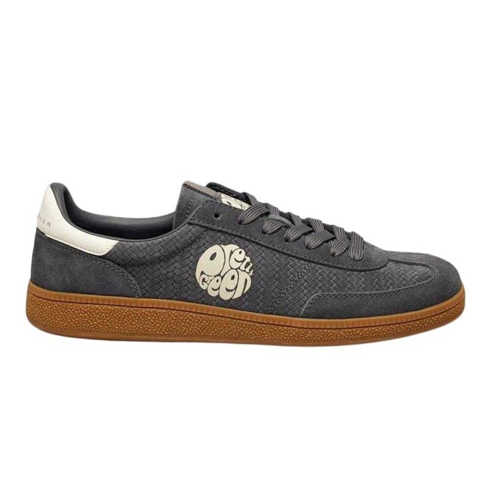 Pretty Green Mens Ramblas Suede Sneakers / Gray